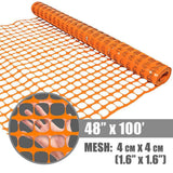 Fencer Wire 4 ft. x 100 ft. Outdoor Snow Fence, Plastic Safety Mesh, Temporary Garden Netting for Poultry in Orange