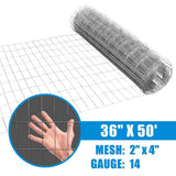 Fencer Wire 3 ft. x 50 ft. 14-Gauge Welded Wire Fence with Mesh 2 in. x 4 in.
