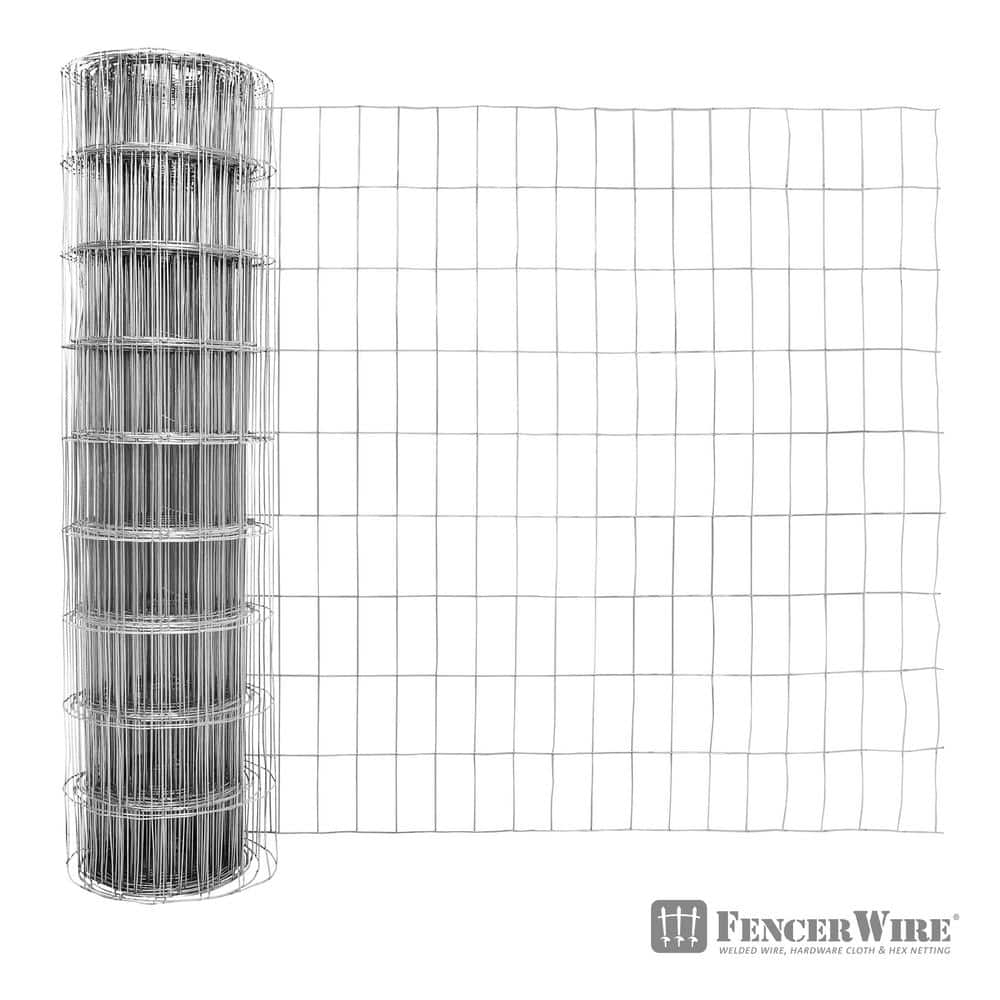 Fencer Wire 3 ft. x 50 ft. 14-Gauge Welded Wire Fence with Mesh 2 in. x 4 in.