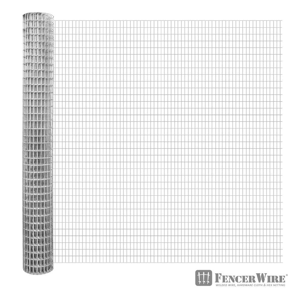 Fencer Wire 2 ft. x 100 ft. 16-Gauge Welded Wire Fence, Mesh Size 1/2 in. x 1 in., Multiple Use Galvanized Welded Wire Roll