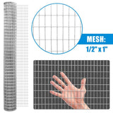 Fencer Wire 3 ft. x 25 ft. 16-Gauge Welded Wire Fence, Mesh Size 1/2 in. x 1 in. Multiple Use Galvanized Welded Wire Roll