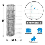 Fencer Wire 2 ft. x 50 ft. 16-Gauge Galvanized Rabbit Fence