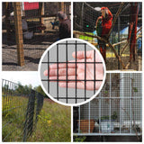 Fencer Wire 4 ft. x 100 ft. 16-Gauge Black PVC Coated Welded Wire Fence with Mesh Size 1/2 in. x 1 in.