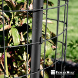 Fencer Wire 4 ft. x 50 ft. 16-Gauge Black Vinyl Coated Welded Wire Fence with 3 in. x 2 in. Mesh, Black Garden Welded Mesh