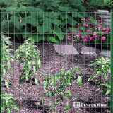 Fencer Wire 6 ft. x 50 ft. 16-Gauge Green Vinyl Coated Welded Wire Fence with 3 in. x 2 in. Mesh, Black Garden Welded Mesh
