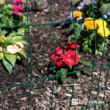 Fencer Wire 6 ft. x 50 ft. 16-Gauge Green Vinyl Coated Welded Wire Fence with 3 in. x 2 in. Mesh, Black Garden Welded Mesh