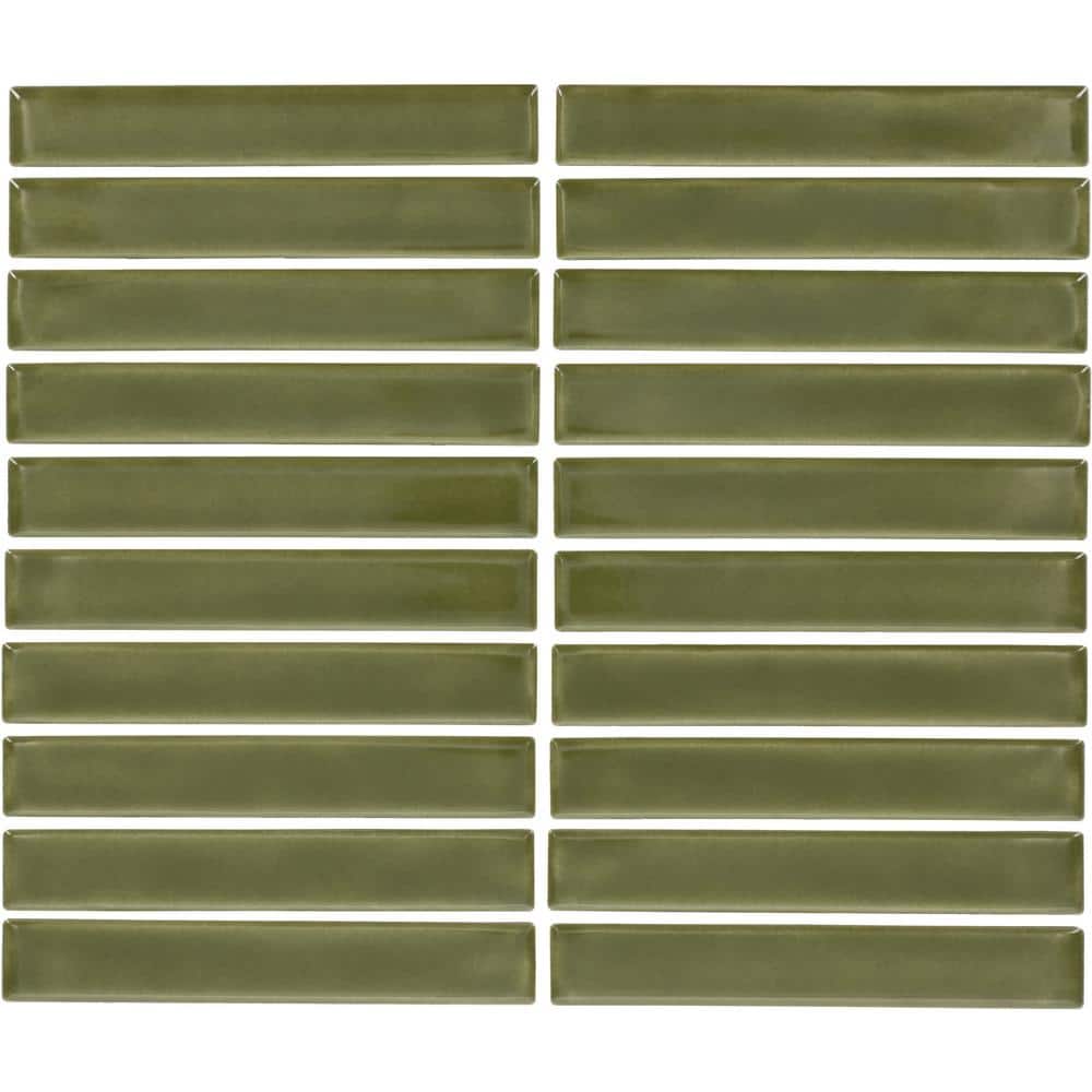 Daltile Artcrafted Fern 11-1/2 in. x 10 in. Glazed Ceramic Straight Joint Mosaic Tile (8.3 sq. ft./case)