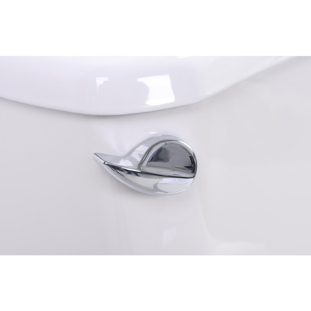 Step-In 59.6 in. Walk-In Non-Whirlpool Bathtub in White with 1.28 GPF Single Flush Toilet - Super Arbor