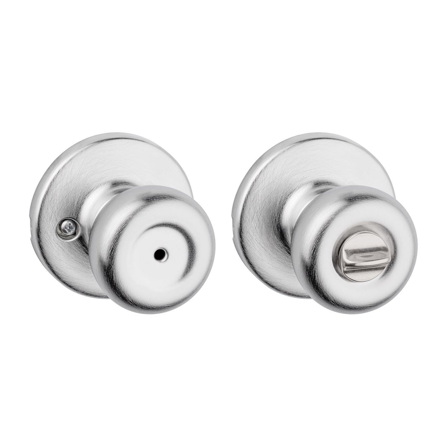 Kwikset Tylo Satin Chrome Privacy Lockset, ANSI/BHMA Grade 3, 1-3/4 in Door Thickness