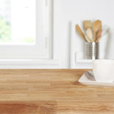 Sparrow Peak Rubberwood 6-ft Natural Straight Butcher Block Rubberwood Kitchen Countertop
