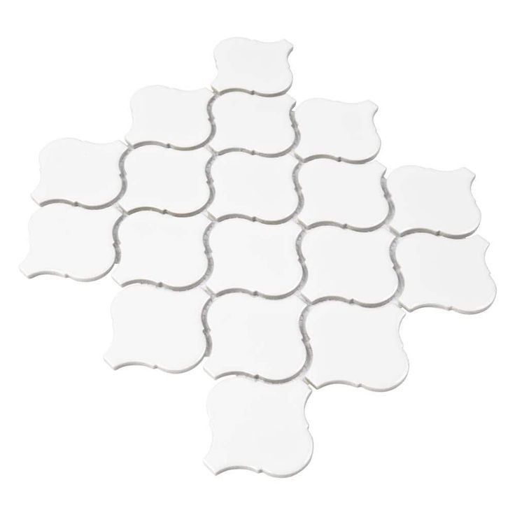 MSI Retro Bianco Arabesque 10.63 in. x 8.84 in. x 6mm Matte Porcelain Mesh-Mounted Mosaic Tile (10.95 sq. ft. / case)