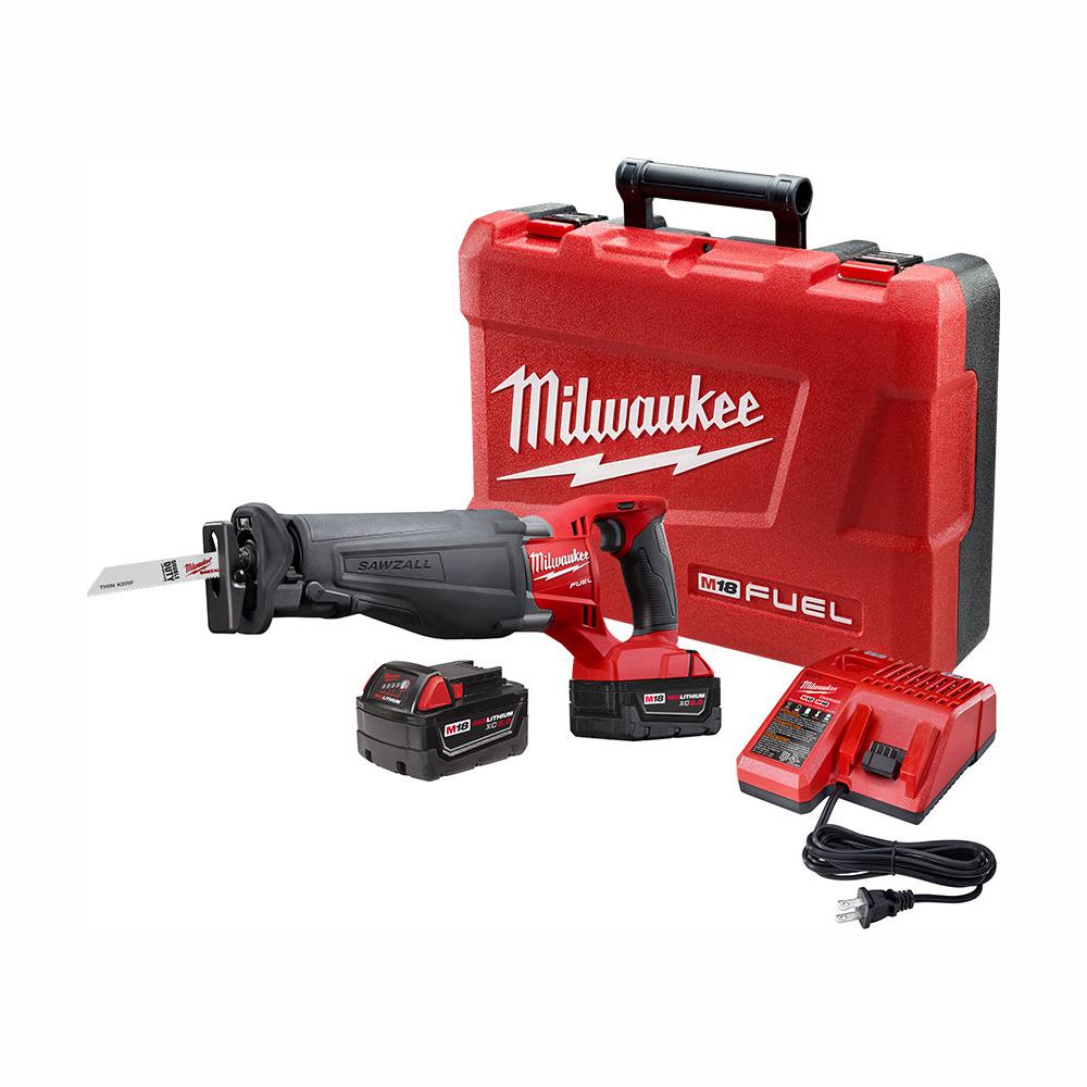 M18 FUEL 18-Volt Lithium-Ion Brushless Cordless SAWZALL Reciprocating Saw Kit with (1) 5.0Ah Batteries, Charger and Case