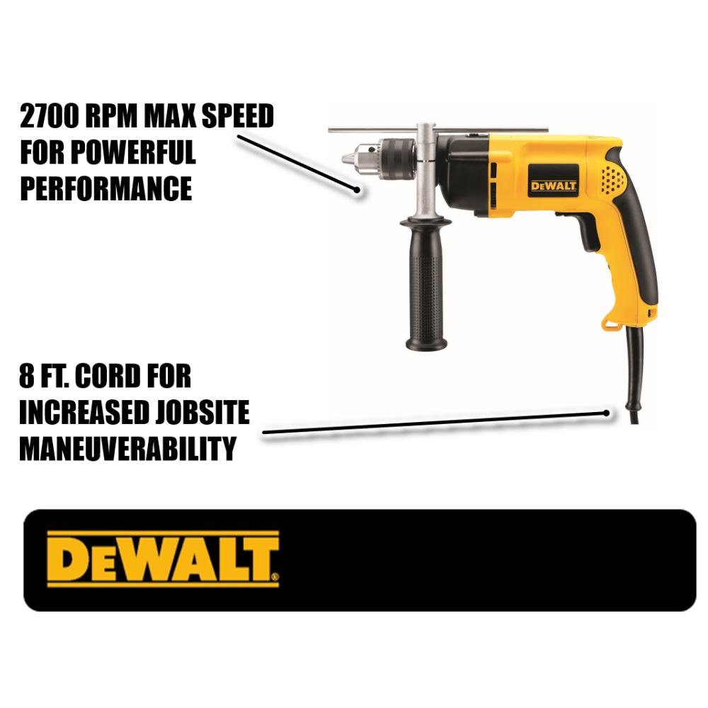 7.8 Amp Corded 1/2 in. Variable Speed Reversible Hammer Drill - Super Arbor