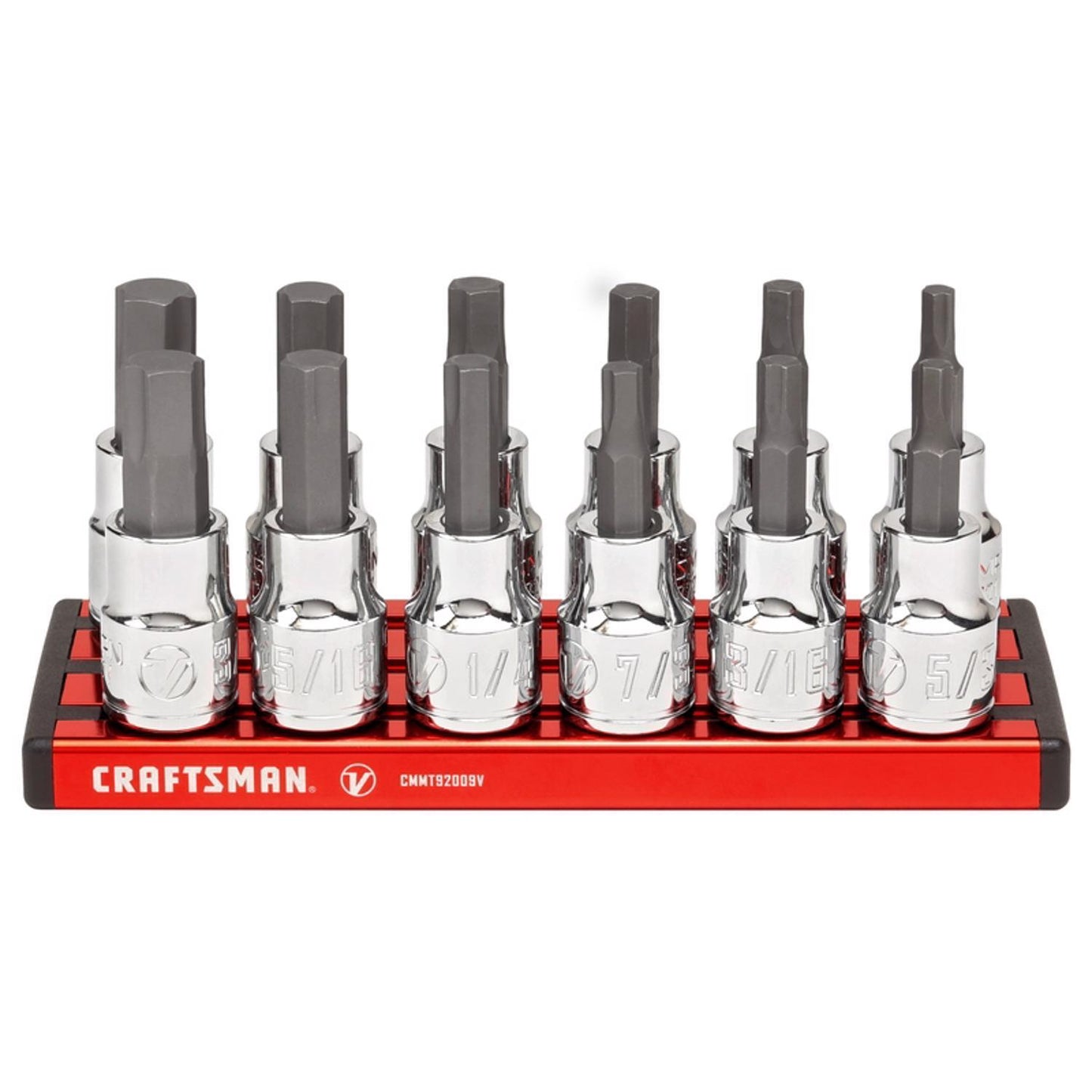 Craftsman V-Series X-Tract Technology 3/8 in. Drive Metric and SAE Hex Bit Socket Set, 12 pc