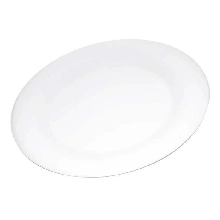Durus 10.5 in. White Melamine Wide Rim Dinner Plate (12-Pack)