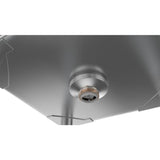 Freestanding Stainless Steel 33 in. 2-Hole Single Bowl Commercial Kitchen Sink