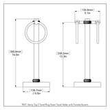 Allied Brass Oil-Rubbed Bronze Freestanding Countertop Towel Ring