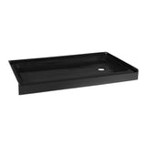 Voltaire 60 in. x 36 in. Acrylic Single-Threshold Right Drain Shower Base in Black - Super Arbor