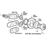 9/16 in., Diecast and Steel, Stainless Steel finish, Drawer and Cabinet lock - Super Arbor