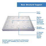 SlimLine 42 in. x 36 in. Single Threshold Shower Pan Base in Biscuit with Center Drain by DreamLine