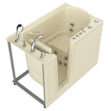 HD Series 53 in. Left Drain Quick Fill Walk-In Whirlpool and Air Bath Tub with Powered Fast Drain in Biscuit - Super Arbor