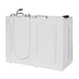 53 in. Left Drain Quick Fill Walk-In Whirlpool Bath Tub with Left Side Door in White - Super Arbor