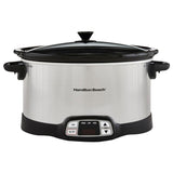 8 Qt. Programmable Stainless Steel Slow Cooker with Built-In Timer and Temperature Settings