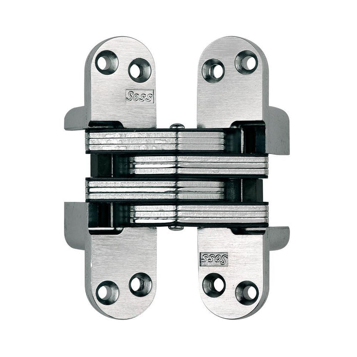 1-1/8 in. x 4-5/8 in. Satin Chrome Invisible Hinge - Super Arbor