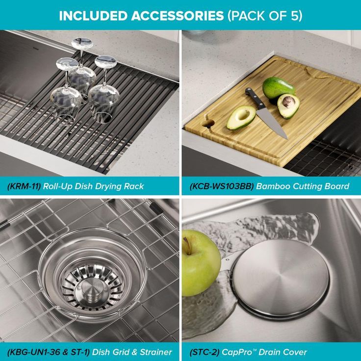Kore Workstation Farmhouse/Apron-Front Stainless Steel 36 in. Single Bowl Kitchen Sink