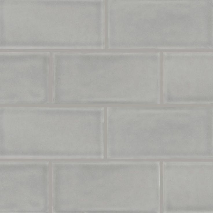 MSI Morning Fog 3 in. x 6 in. Handcrafted Glossy Ceramic Gray Subway Tile (1 sq. ft. / case)