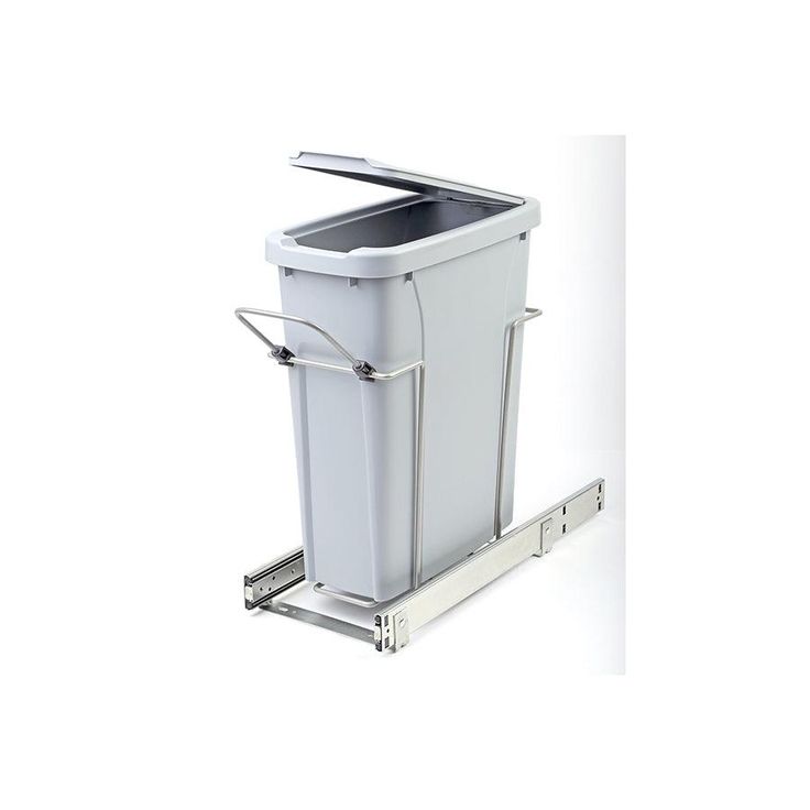 Knape & Vogt 20-Quart Plastic Soft Close Pull Out Trash Can