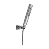 Zura 5-Spray 1.3 in. Single Wall Mount Handheld H2Okinetic Shower Head in Matte Black - Super Arbor