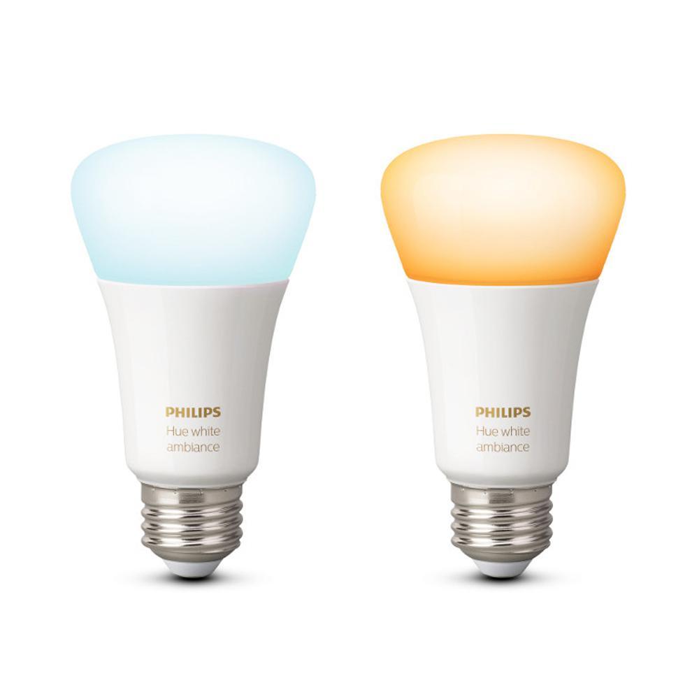 White Ambiance A19 LED 60W Equivalent Dimmable Smart Wireless Light Bulb