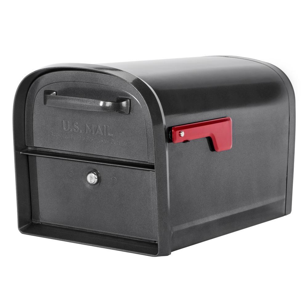 Oasis 360 Locking Parcel Mailbox with 2-Access Doors Black - Super Arbor