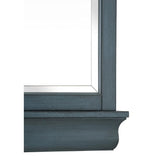 29.00 in. W x 36.00 in. H Framed Rectangular Beveled Edge Bathroom Vanity Mirror in Harbor Blue
