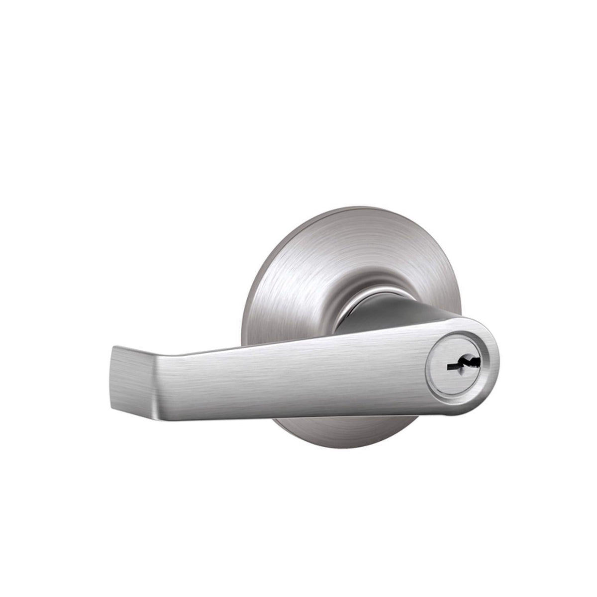 Schlage Elan Satin Chrome Keyed Entry Lever Lockset, ANSI Grade 2, 1-3/4 in Door Thickness