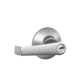 Schlage Elan Satin Chrome Keyed Entry Lever Lockset, ANSI Grade 2, 1-3/4 in Door Thickness