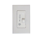 3-Speed Single Slide White Fan Switch