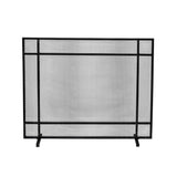 Cabarrus Modern Gold Single Panel Iron Fire Screen - Super Arbor