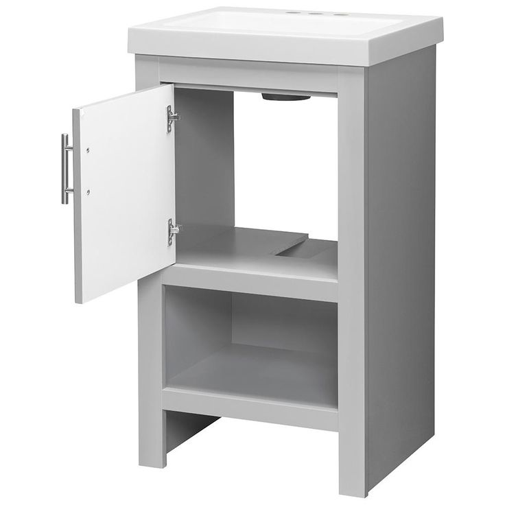 Spa 18-1/2 in. W Bath Vanity in Dove Gray with Cultured Marble Vanity Top in White with White Sink