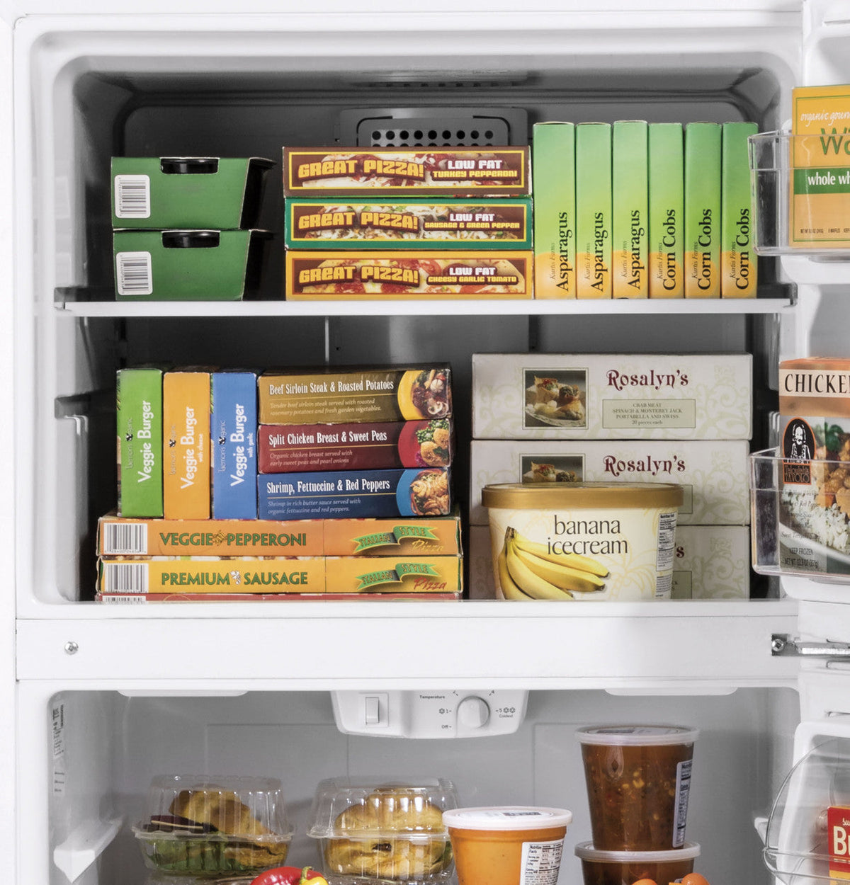 GE 17.5 cu. ft. Top Freezer Refrigerator in White, GTS18HGNRWW