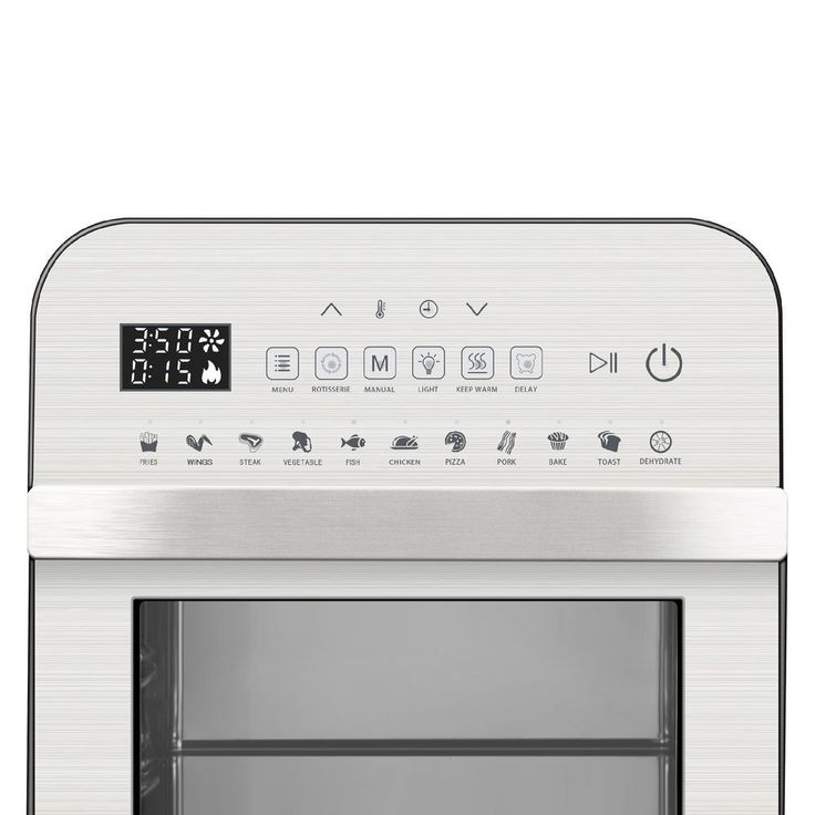 1600-Watts Silver/Black Electric Air Fryer Oven Ultra with Rotisserie, Dehydrator, and Accessories