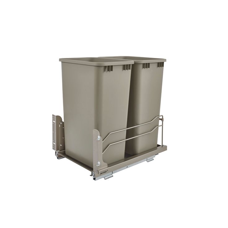 Rev-A-Shelf 50-Quart Plastic Soft Close Pull Out Trash Can