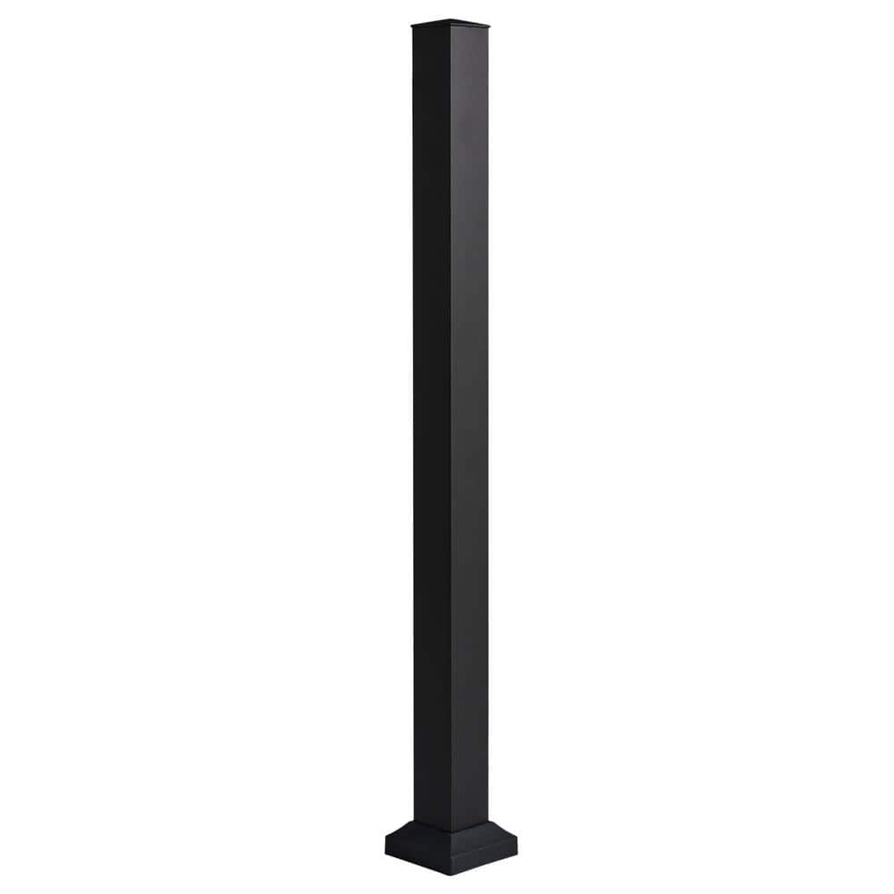 Fiberon 42 in. CitySide Black Aluminum Stair Post