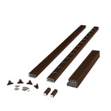 Fiberon BRIO 42 in. x 72 in. (Actual: 42 in. x 70 in.) Brown PVC Composite Line Railing Kit w/Square Composite Balusters