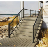Fiberon Cityside Black Contemporary Aluminum 36 in. H x 96 in. W (Actual Size: 36 in. x 94 in.) Stair Rail Kit