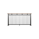 Fiberon Cityside Black Over The Post Drink Rail Adapter Kit for 6 ft. Line Section