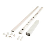 Fiberon BRIO 42 in. x 96 in. (Actual: 42 in. x 94 in.) White PVC Composite Stair Railing Kit w/Square Composite Balusters