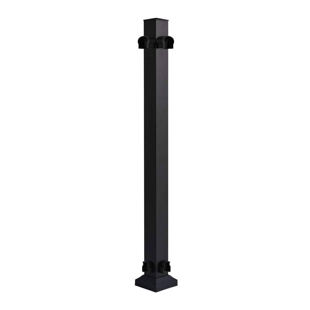 Fiberon CitySide 2-1/2 in. x 2-1/2 in. x 38 in. Matte Aluminum Corner Post Black