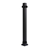 Fiberon CitySide 2-1/2 in. x 2-1/2 in. x 38 in. Matte Aluminum Corner Post Black